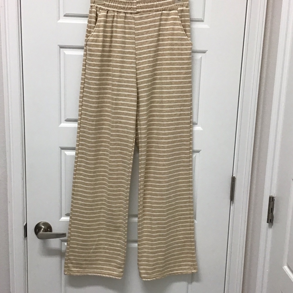 Striped Tan Women's Pants